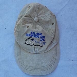 Beige Cap with Dolphin Embroidery